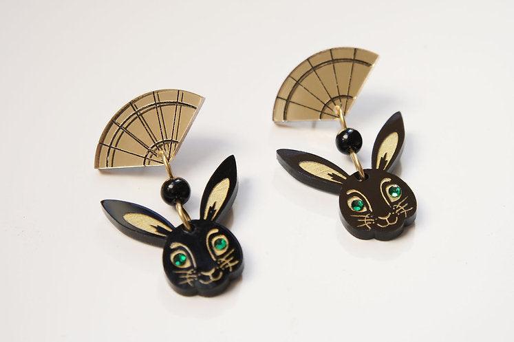 Chinese Year of the Rabbit Earrings by LaliBlue - Quirks!