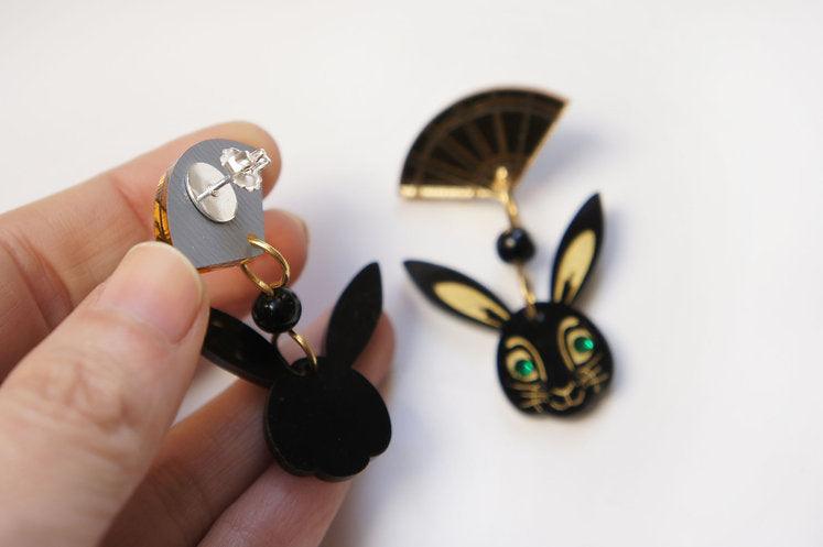 Chinese Year of the Rabbit Earrings by LaliBlue - Quirks!