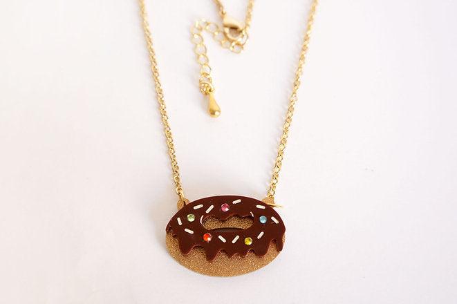 Chocolate Donut Necklace by LaliBlue - Quirks!