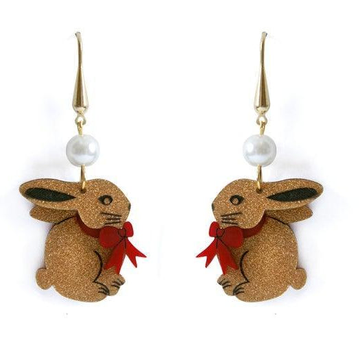 Chocolate Easter Bunny Earrings by Laliblue - Quirks!