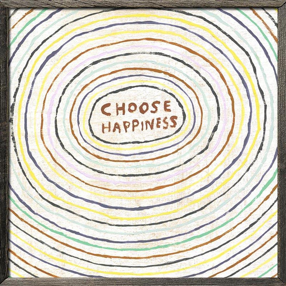 "Choose Happiness" 23" x 23" Art Print - Quirks!