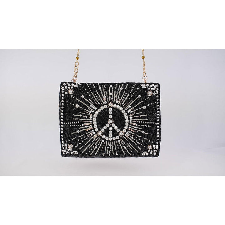 Choose Peace Crossbody Handbag by Mary Frances image 9