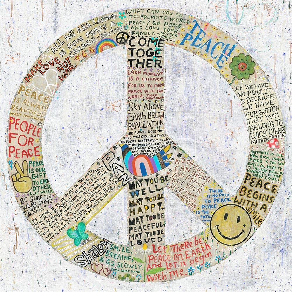 "Choose Peace in White" Art Print - Quirks!