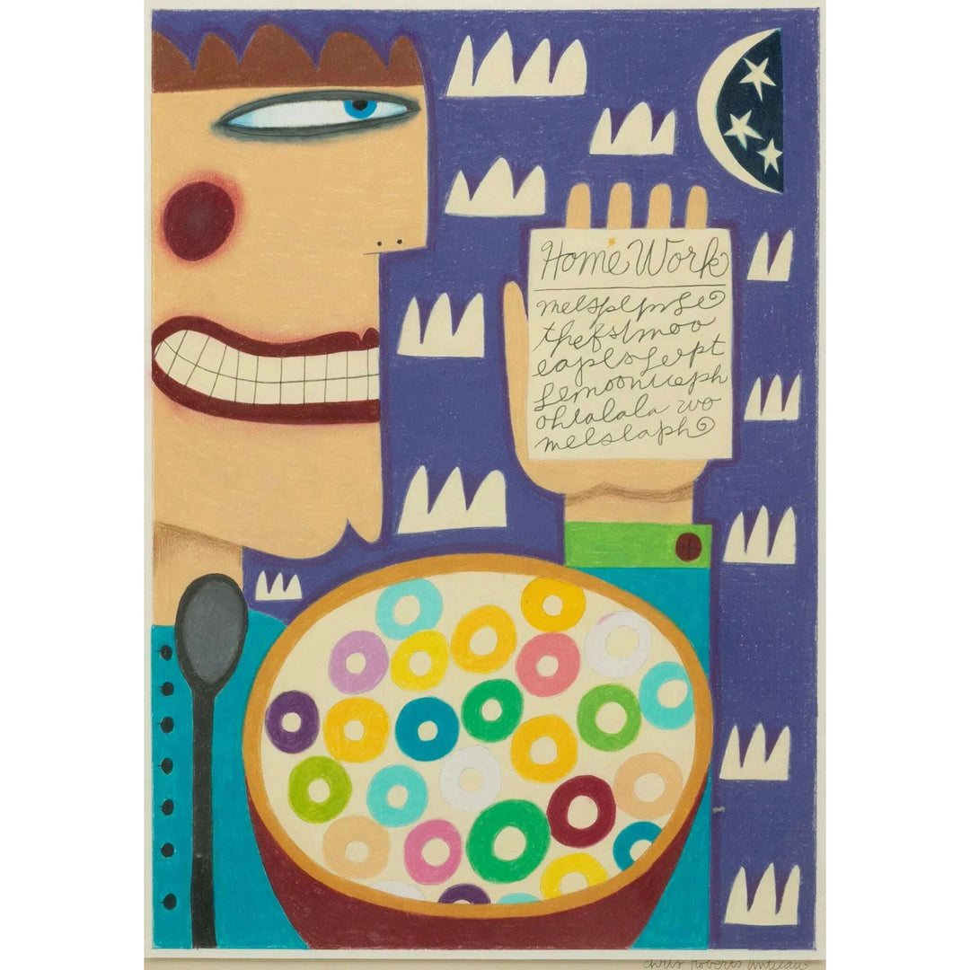 Chris Roberts-Antieau Mixed Media Collage 'Home Work'