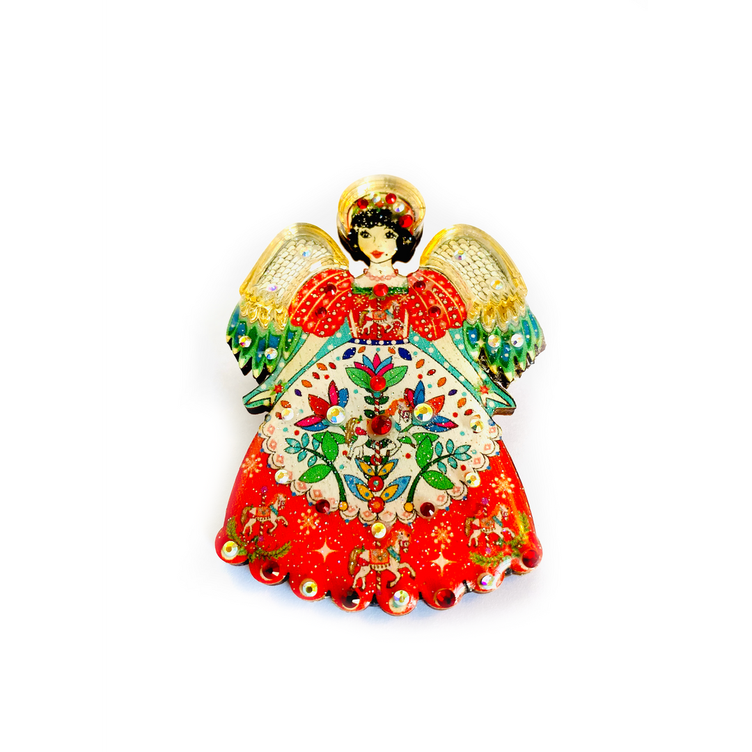 Christmas Angel Brooch by Rosie Rose Parker
