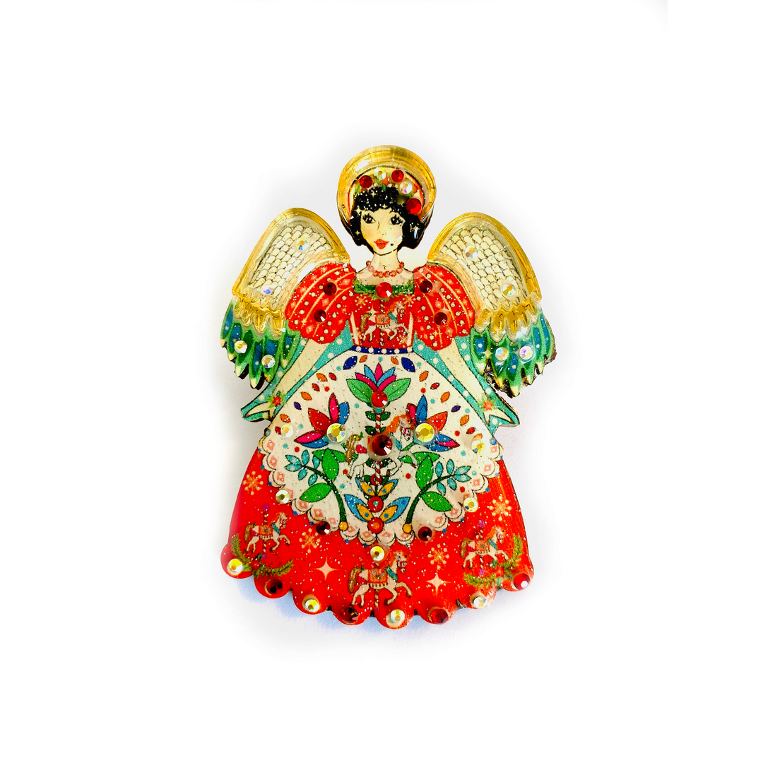 Christmas Angel Brooch by Rosie Rose Parker