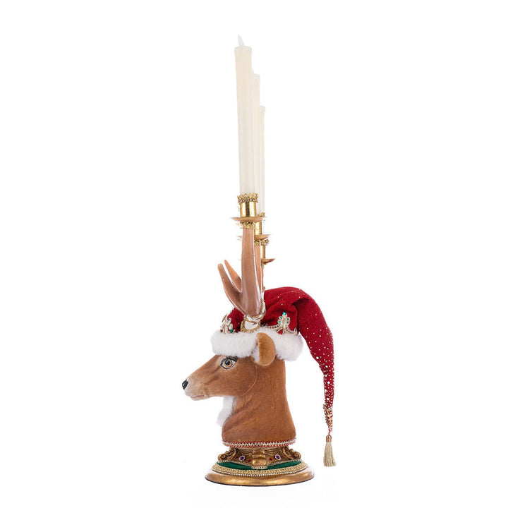 Christmas Ball Deer Head Candelabra by Katherine's Collection image 2