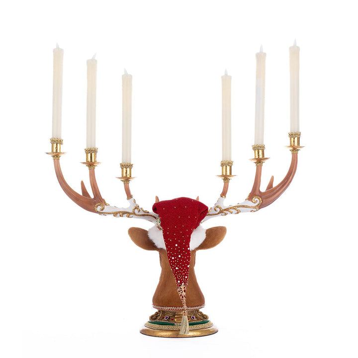 Christmas Ball Deer Head Candelabra by Katherine's Collection image 3