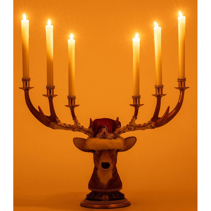 Christmas Ball Deer Head Candelabra by Katherine's Collection image 4