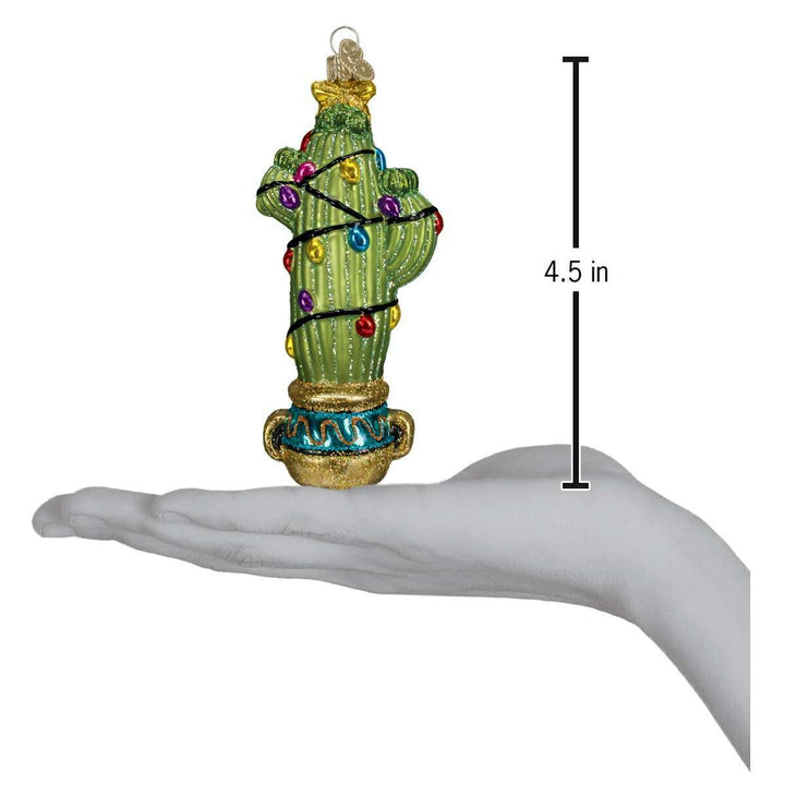 Old World Christmas Christmas Cactus Blown Glass Ornament
