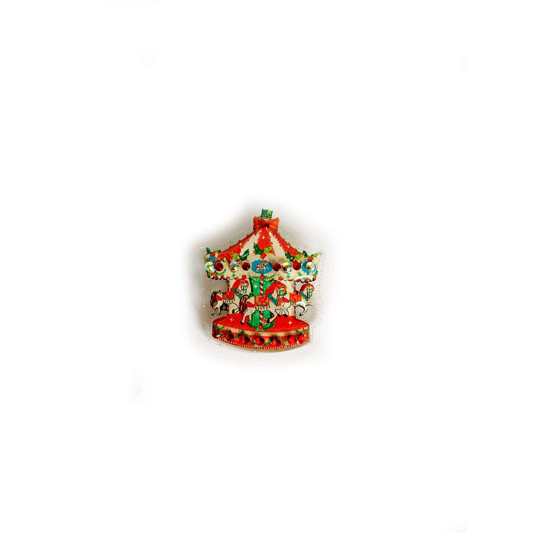 Christmas Carousel Brooch by Rosie Rose Parker