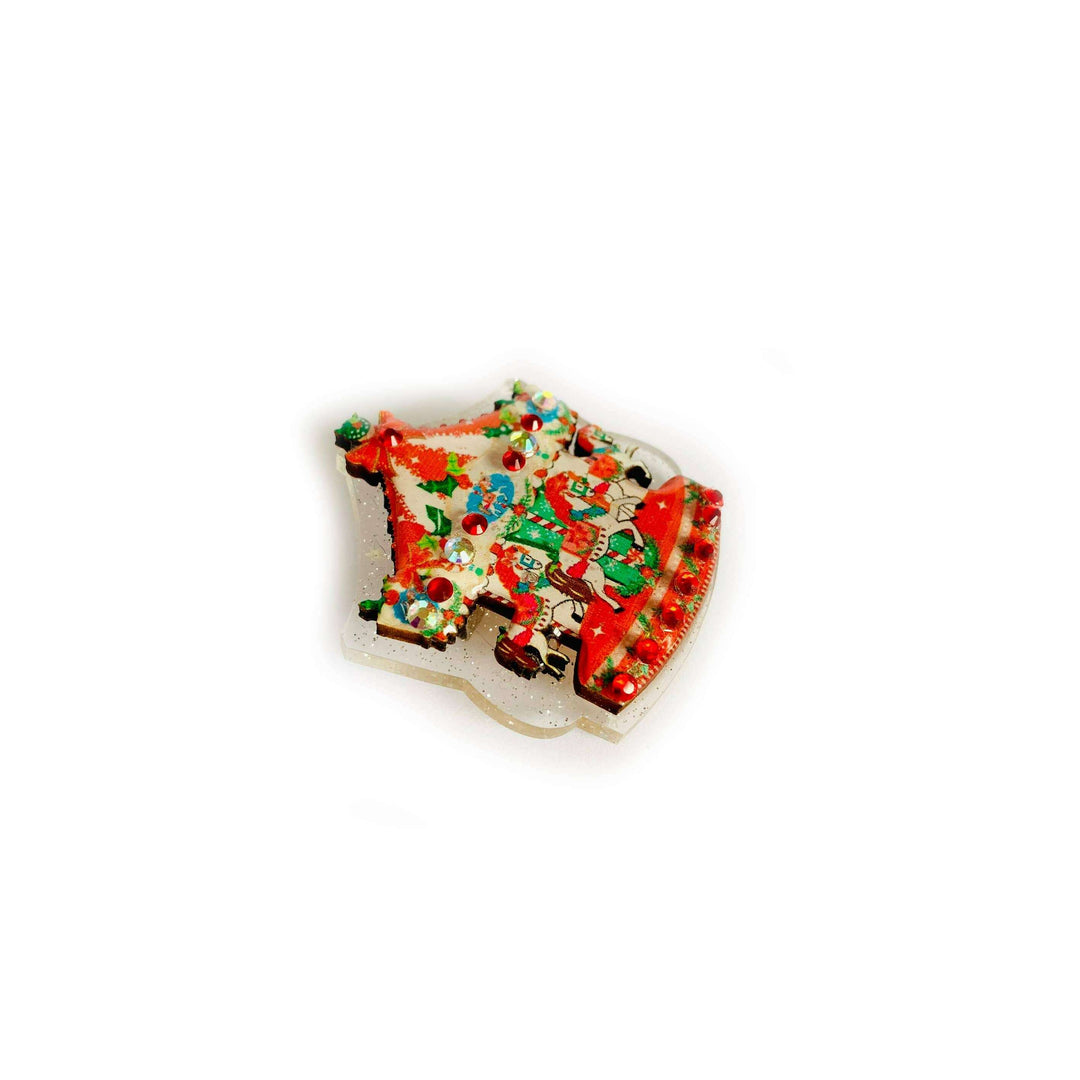 Christmas Carousel Brooch by Rosie Rose Parker
