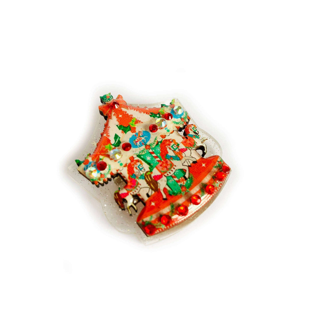 Christmas Carousel Brooch by Rosie Rose Parker