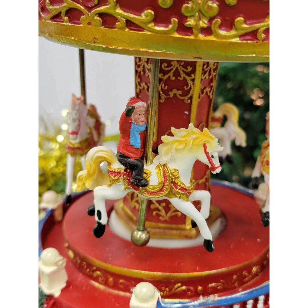 Christmas Carousel Decoration. Christmas Village F07M3-1-FQ22011