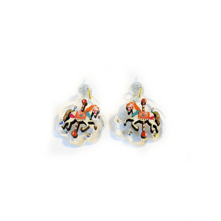 Christmas Carousel Earrings by Rosie Rose Parker