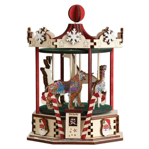 Old World Christmas Carousel Blown Glass Ornament