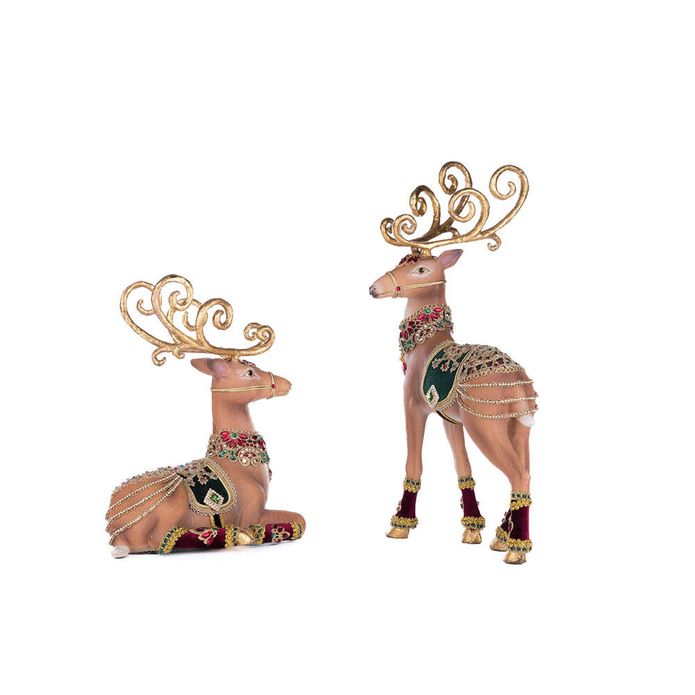 Christmas Castle Deer Assortment of 2 by Katherine's Collection image 3