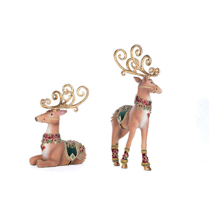Christmas Castle Deer Assortment of 2 by Katherine's Collection image 1