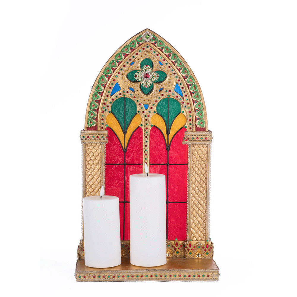 Christmas Castle Pillar Candle Holder by Katherine's Collection image 1