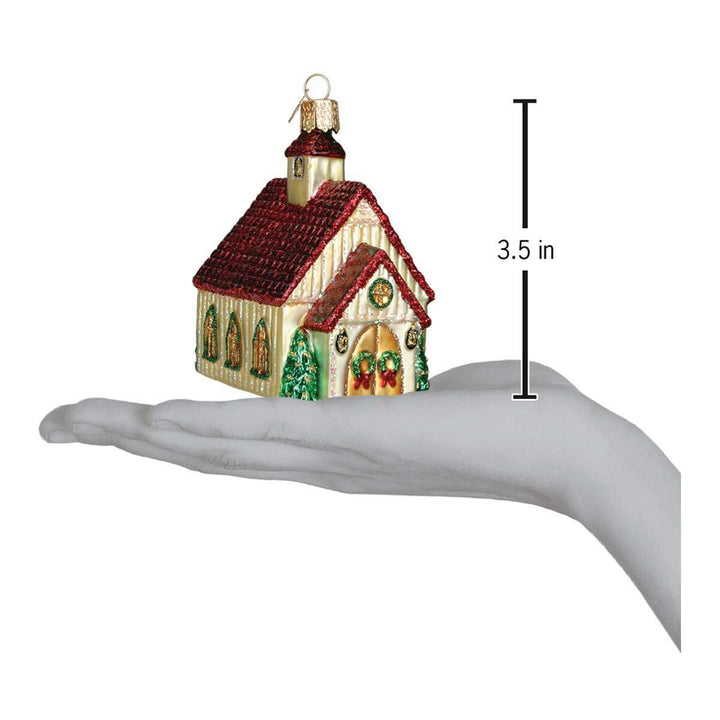 Old World Christmas Christmas Chapel Blown Glass Ornament