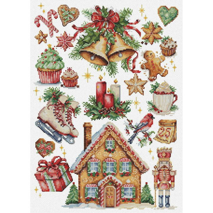 Christmas Composition B7031L Counted Cross-Stitch Kit