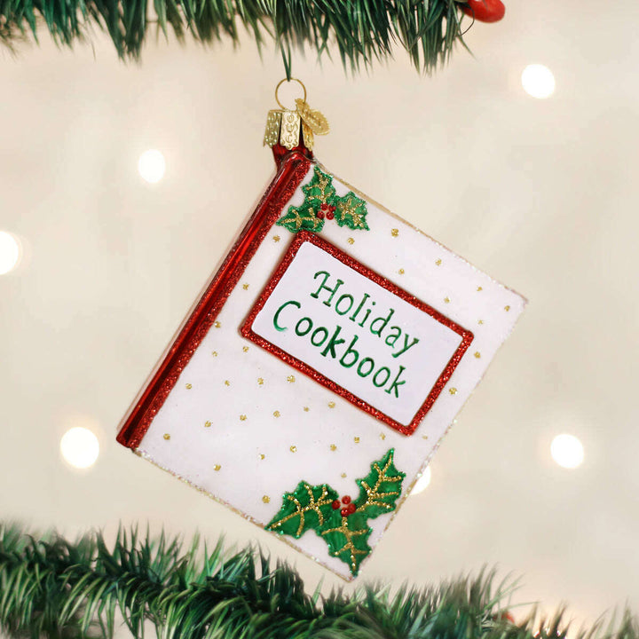 Old World Christmas Christmas Cookbook Blown Glass Ornament