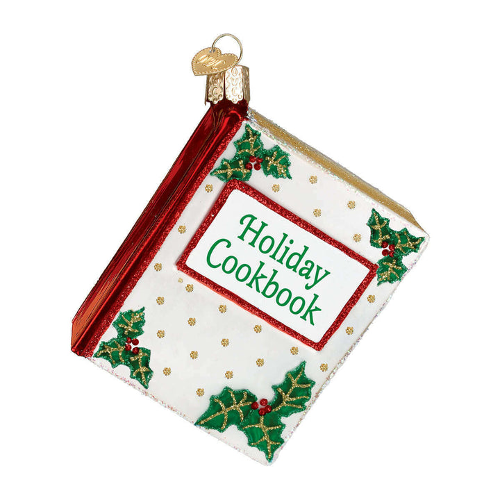 Old World Christmas Christmas Cookbook Blown Glass Ornament