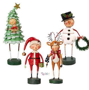 Christmas Costume Set of 4 Lori Mitchell Figurines - Quirks!