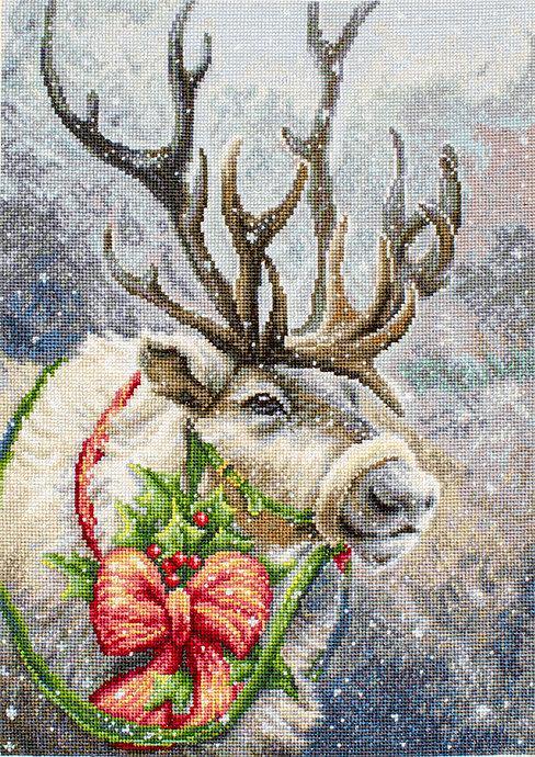 Christmas Deer B598L Counted Cross-Stitch Kit