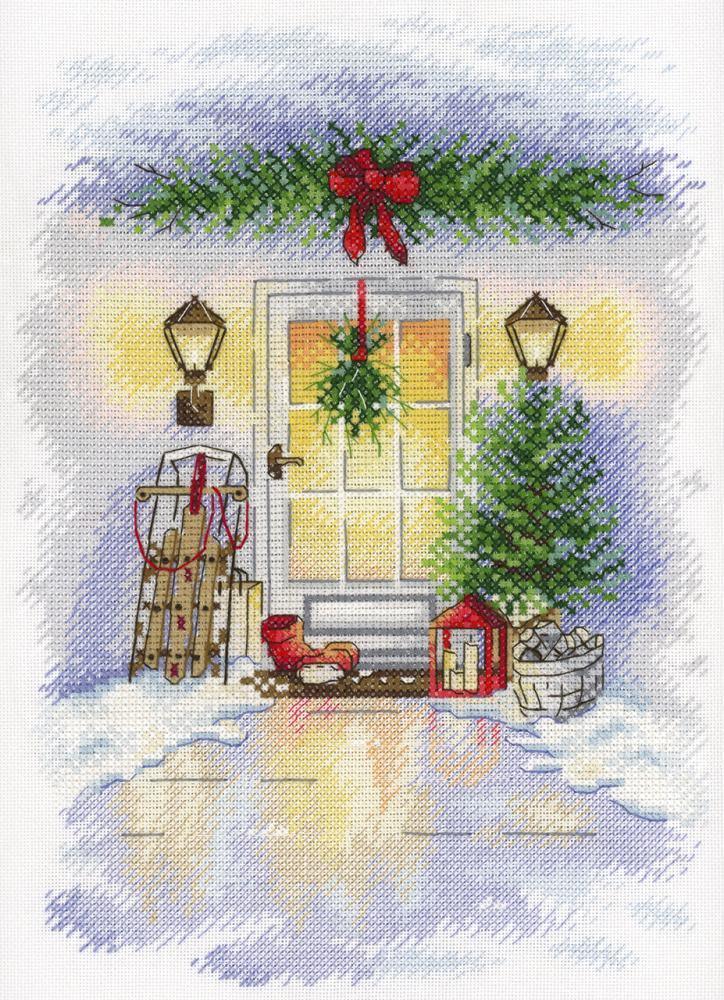 Christmas Door Cross Stitch Kit A-018 / SA-018