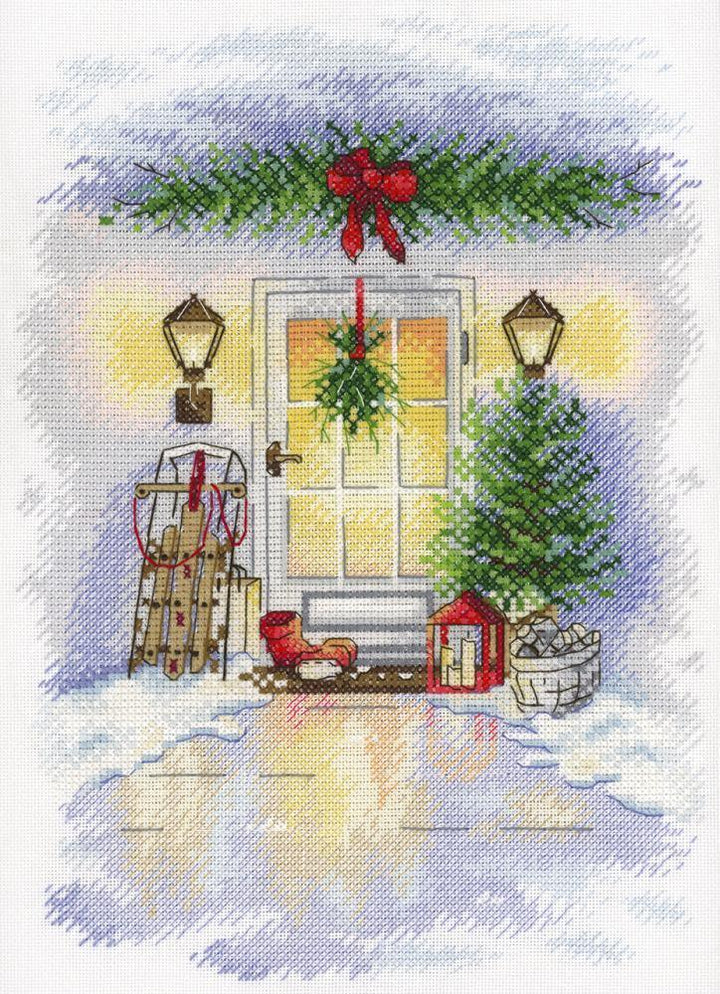 Christmas Door Cross Stitch Kit A-018 / SA-018