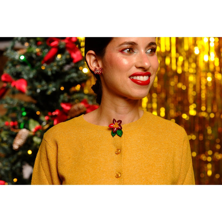 Christmas Flower Button Cover by Laliblue 2