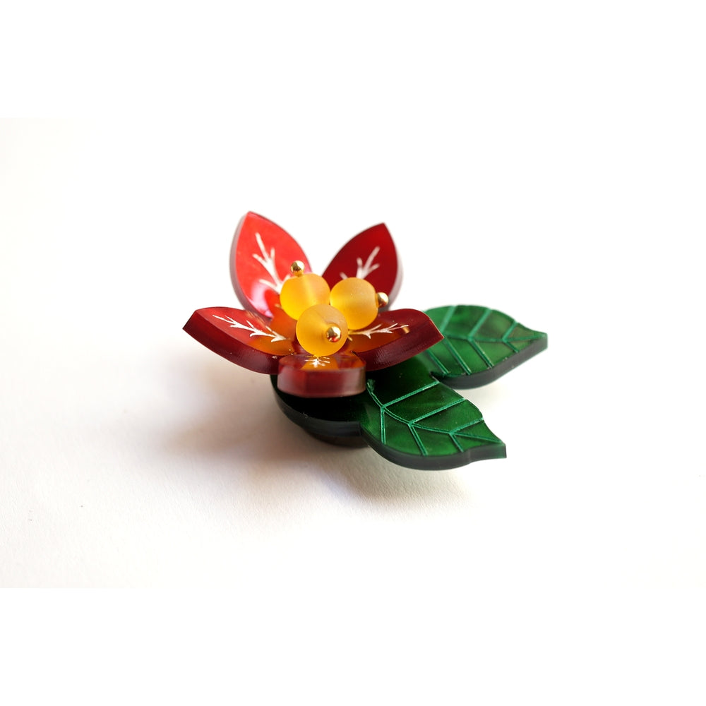 Christmas Flower Button Cover by Laliblue 3