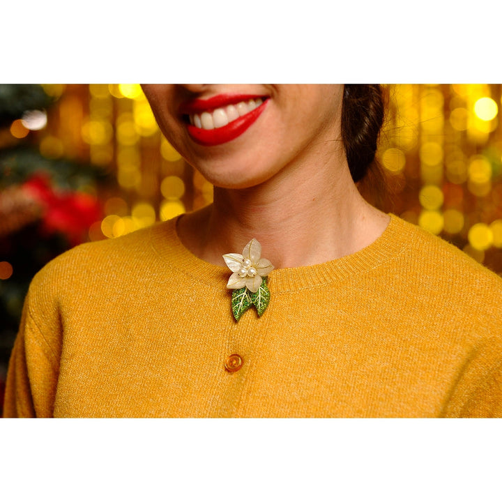 Christmas Flower Button Cover by Laliblue 7