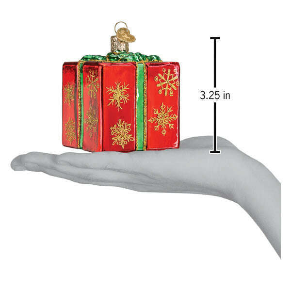 Old World Christmas Christmas Gift Box Blown Glass Ornament