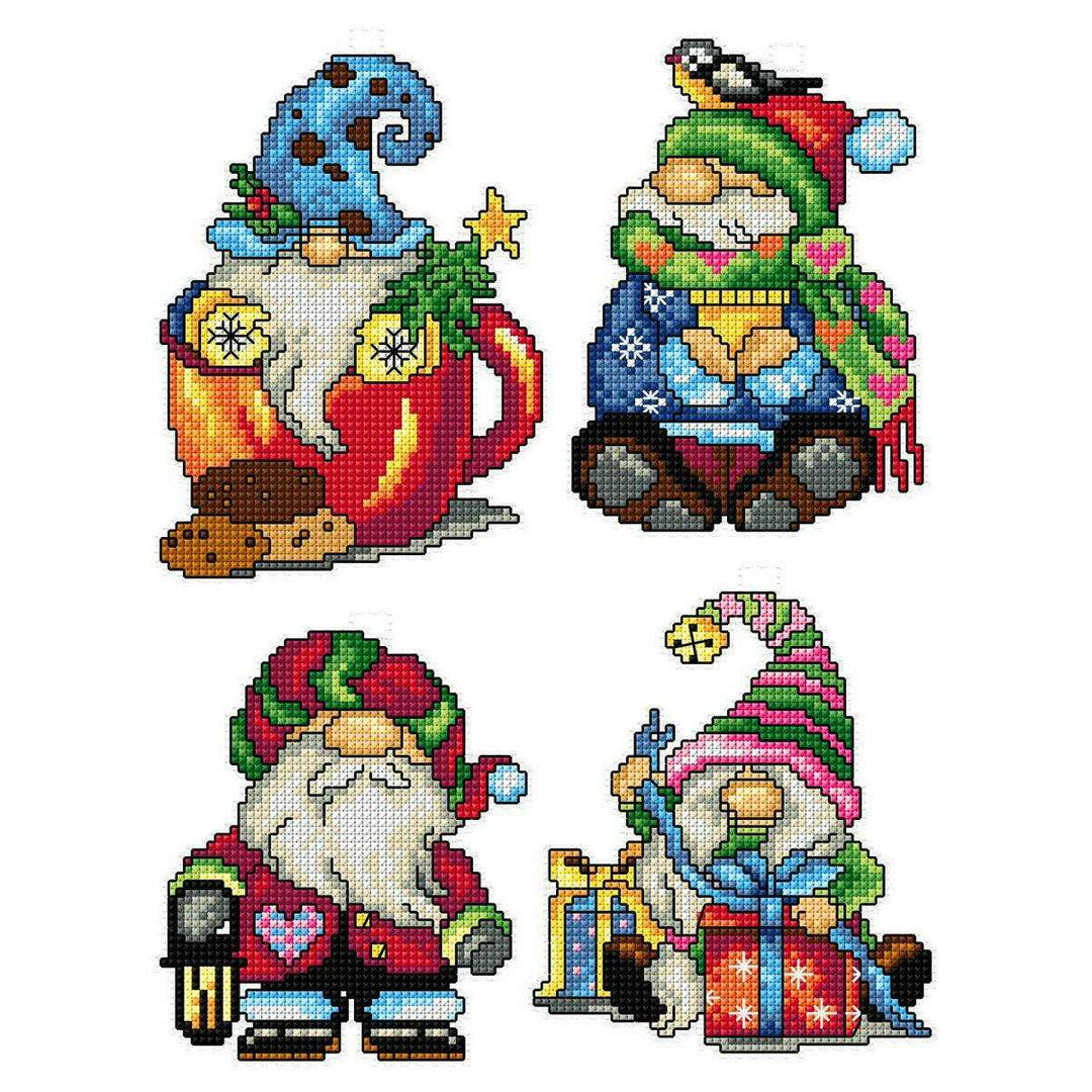 Christmas Gnomes 138CS Counted Cross-Stitch Kit