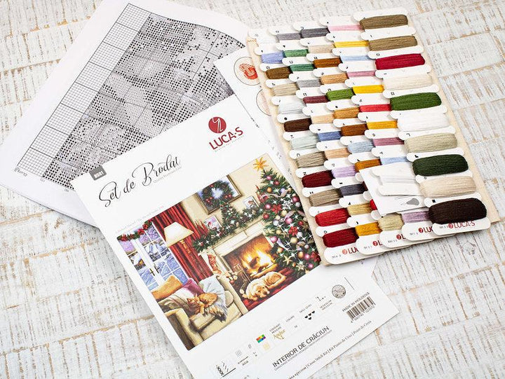 Christmas interior B591L Counted Cross-Stitch Kit