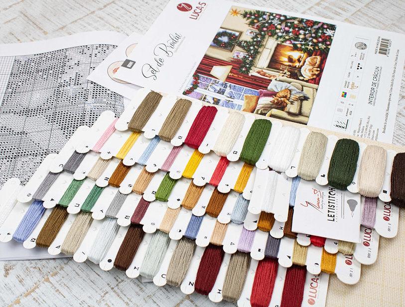 Christmas interior B591L Counted Cross-Stitch Kit