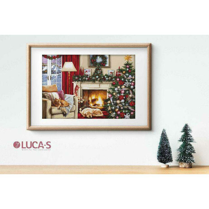 Christmas interior B591L Counted Cross-Stitch Kit