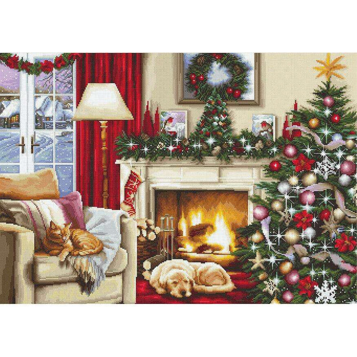 Christmas interior B591L Counted Cross-Stitch Kit