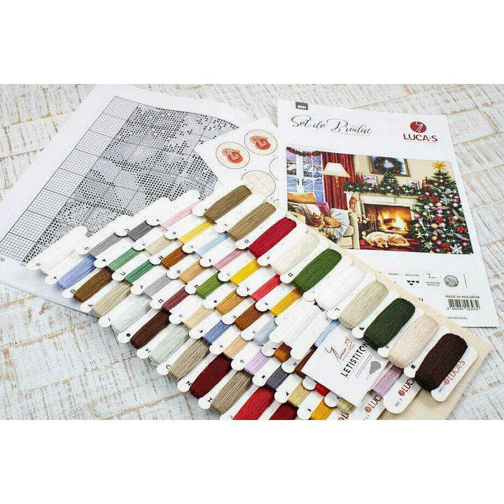 Christmas interior B591L Counted Cross-Stitch Kit