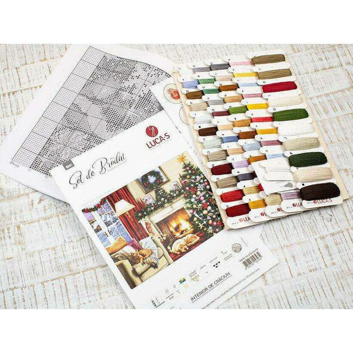 Christmas interior B591L Counted Cross-Stitch Kit