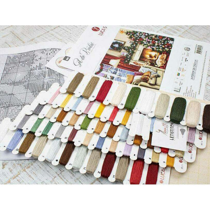 Christmas interior B591L Counted Cross-Stitch Kit