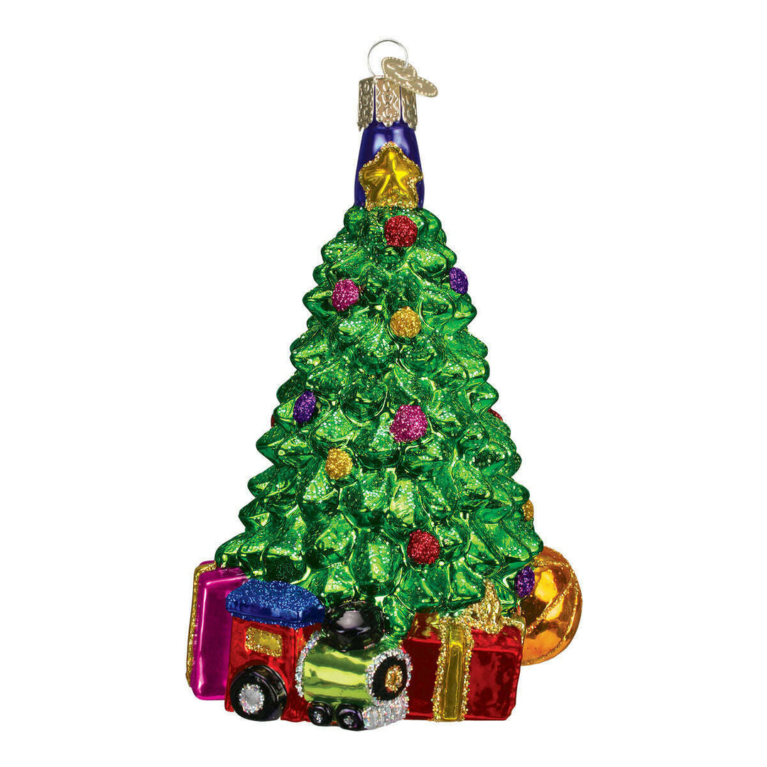 Old World Christmas Christmas Morning Tree Blown Glass Ornament