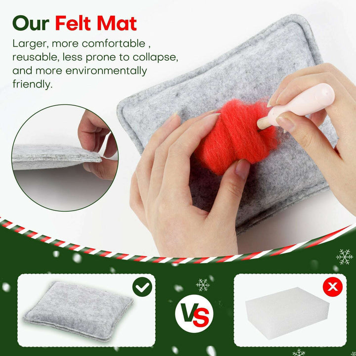 Christmas Needle Felting Kit. Wizardi DIY Wool Craft Kit F07N8-Z-13
