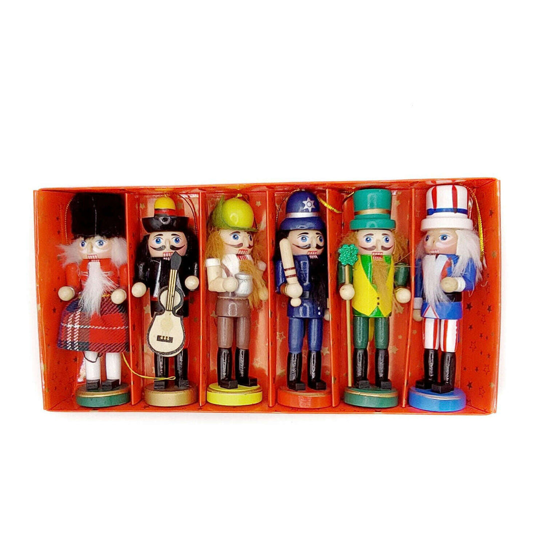 Christmas Nutcracker Set. Wizardi Classic Wooden Festive Decoration F07M14-10-N01613