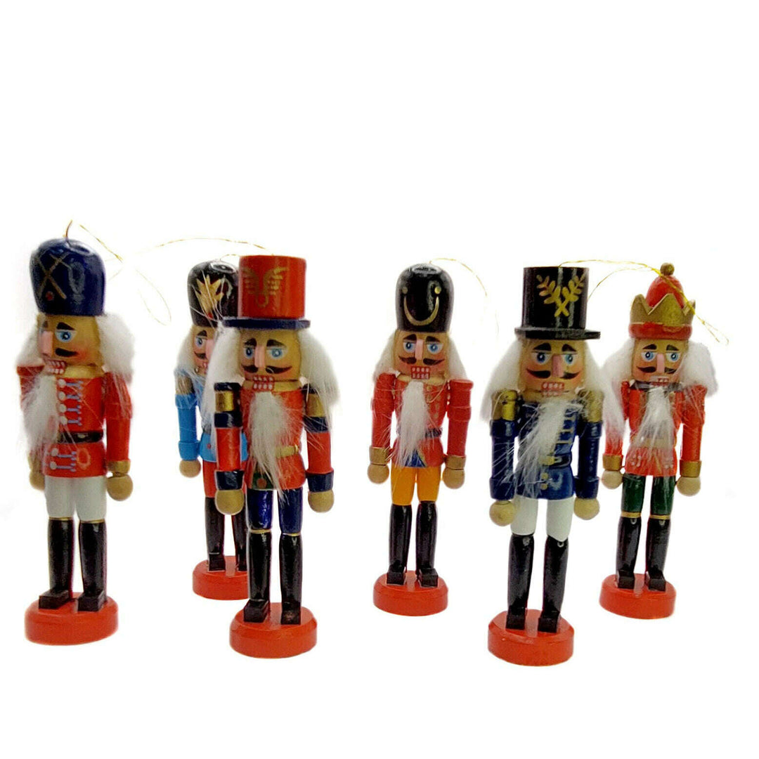 Christmas Nutcracker Set. Wizardi Classic Wooden Festive Decoration F07M14-8-N01002