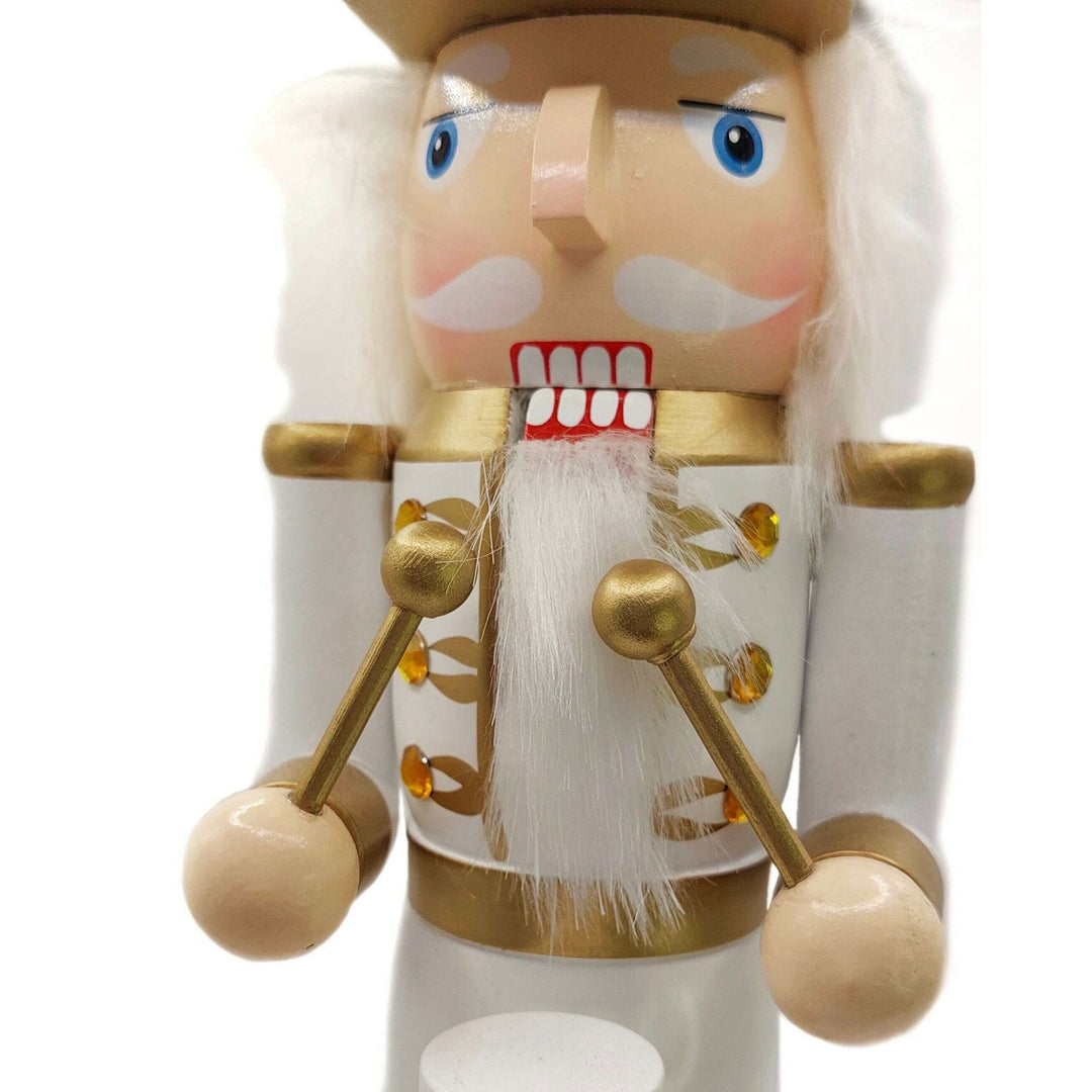 Christmas Nutcracker the Drummer. Wizardi Classic Wooden Festive Decoration F07M14-45-N01315A