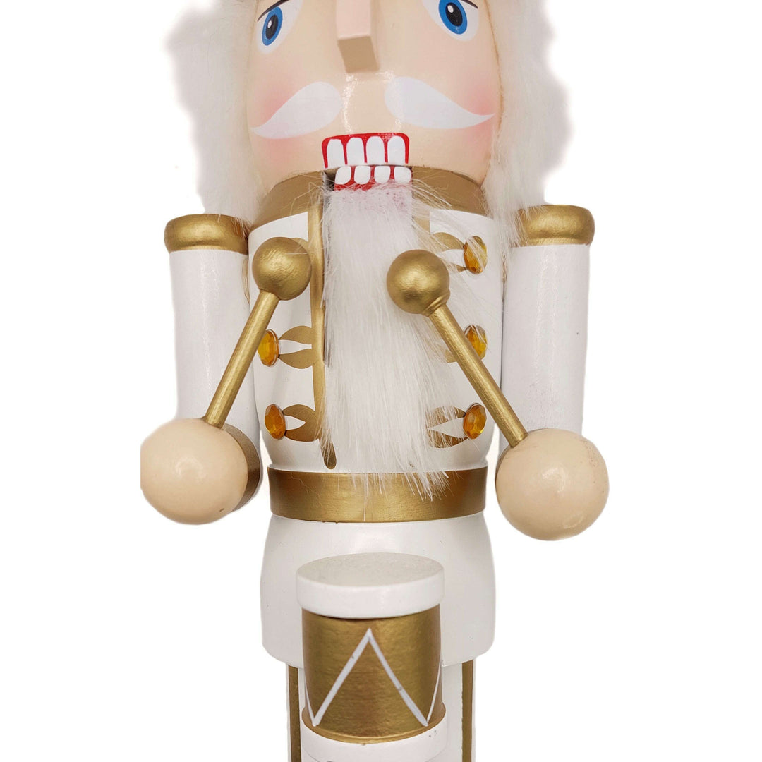 Christmas Nutcracker the Drummer. Wizardi Classic Wooden Festive Decoration F07M14-45-N01315A