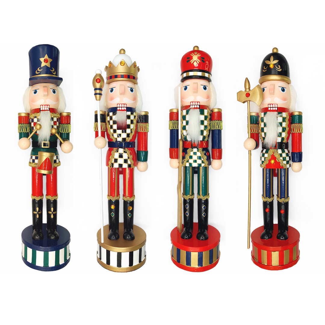 Christmas Nutcracker the Halberdier. Wizardi Classic Wooden Festive Decoration F07M14-36-N01845A